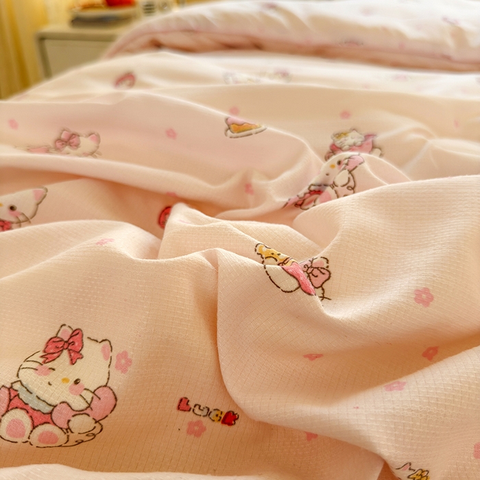 91家纺网 家纺一手货源 找家纺 （总）卡芙芯类馆 2025新款可爱A类卡通提花大豆被春秋被冬被被子被芯