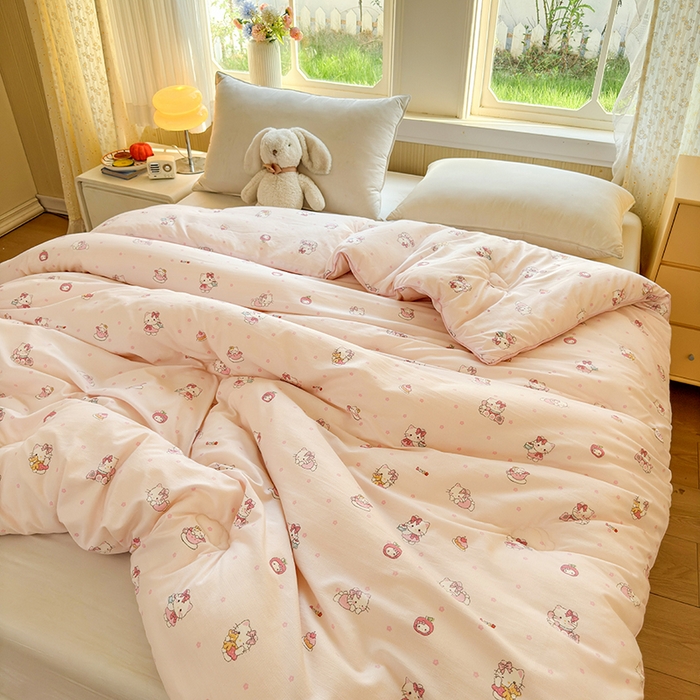 91家纺网 家纺一手货源 找家纺 （总）卡芙芯类馆 2025新款可爱A类卡通提花大豆被春秋被冬被被子被芯