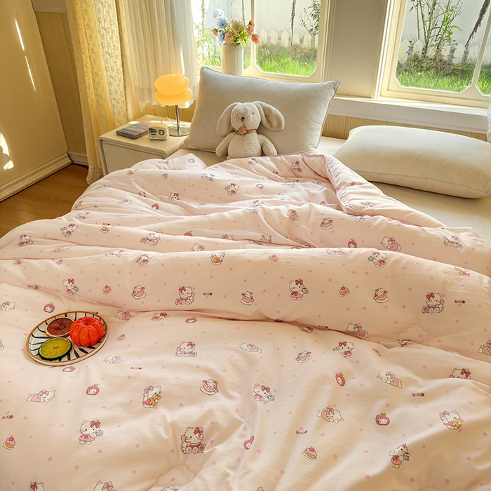 91家纺网 家纺一手货源 找家纺 （总）卡芙芯类馆 2025新款可爱A类卡通提花大豆被春秋被冬被被子被芯