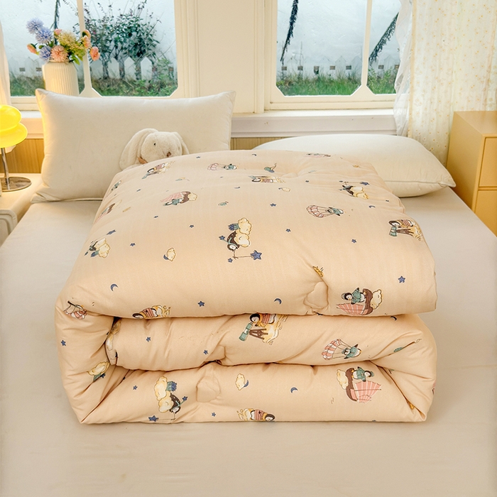 91家纺网 家纺一手货源 找家纺 （总）卡芙芯类馆 2025新款可爱A类卡通提花大豆被春秋被冬被被子被芯