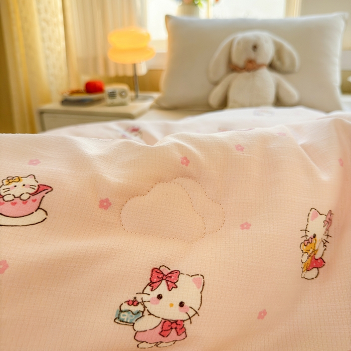 91家纺网 家纺一手货源 找家纺 （总）卡芙芯类馆 2025新款可爱A类卡通提花大豆被春秋被冬被被子被芯