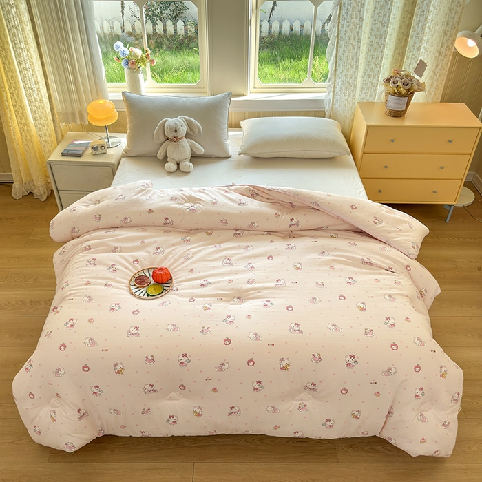 91家纺网 家纺一手货源 找家纺 （总）卡芙芯类馆 2025新款可爱A类卡通提花大豆被春秋被冬被被子被芯