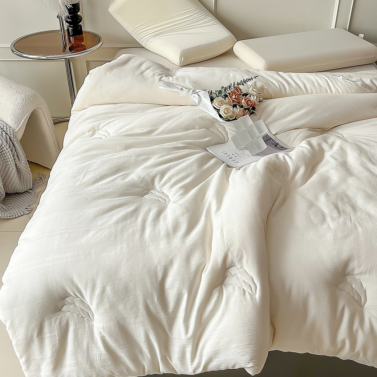 91家纺网 家纺一手货源 找家纺 （总）卡芙芯类馆 2025新款A类全棉提花大豆被春秋被冬被子母被被子被芯