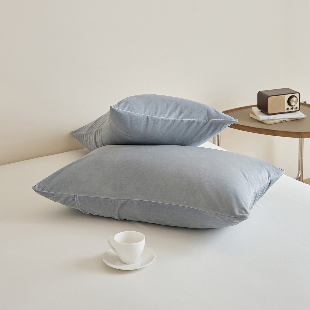 91家纺网 家纺一手货源 找家纺 （总）EH家居 2025新款七度灰宝宝绒枕套系列