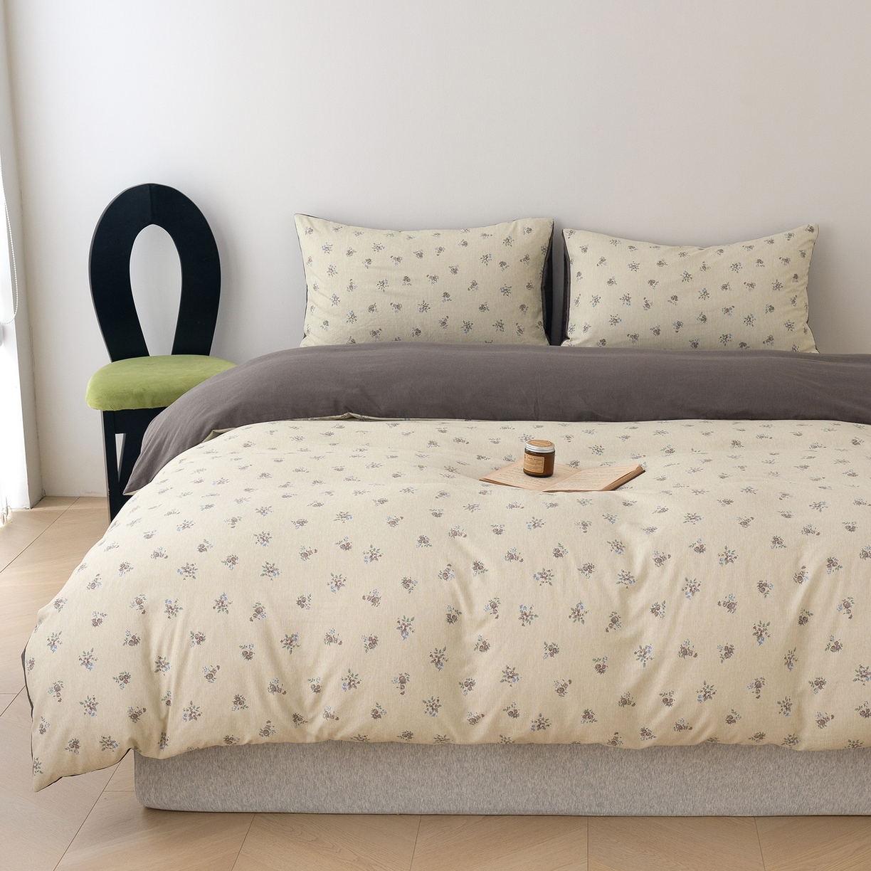 91家纺网 家纺一手货源 找家纺 竹合家纺 2025秋冬新款加厚磨毛色织暖绒系列针织四件套高克重 春见