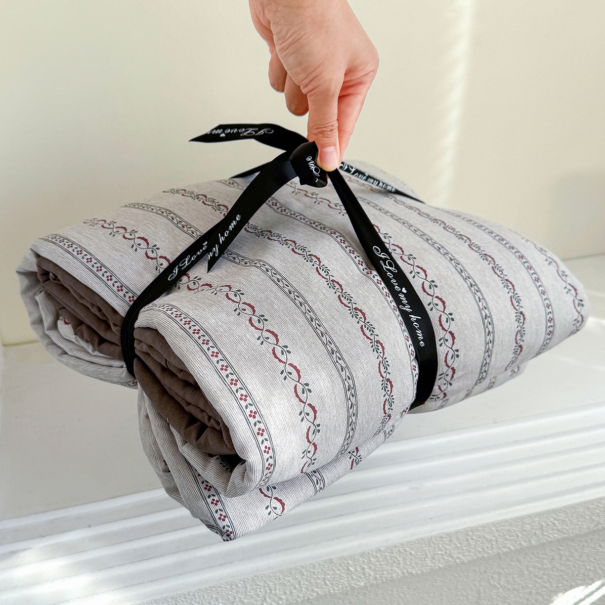 竹合家纺 2025秋冬新款加厚磨毛色织暖绒系列针织四件套高克重 绅士灰