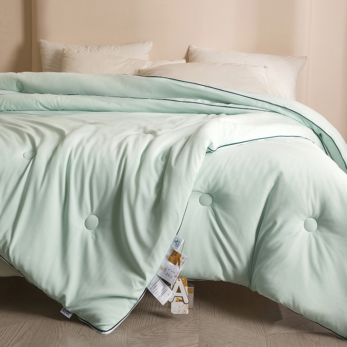 91家纺网 家纺一手货源 找家纺 （总）一诺家居 2025新款子母被提花大豆被拉链二合一子母被双胎四季纤维被芯