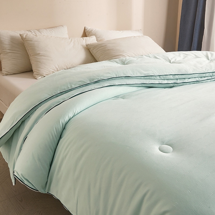 91家纺网 家纺一手货源 找家纺 （总）一诺家居 2025新款子母被提花大豆被拉链二合一子母被双胎四季纤维被芯