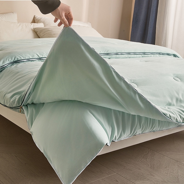 91家纺网 家纺一手货源 找家纺 （总）一诺家居 2025新款子母被提花大豆被拉链二合一子母被双胎四季纤维被芯