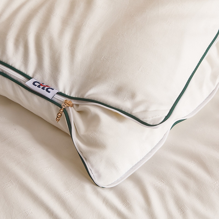 91家纺网 家纺一手货源 找家纺 一诺家居 2025新款子母被提花大豆被拉链二合一子母被双胎四季纤维被芯 棉意子母被 云朵白