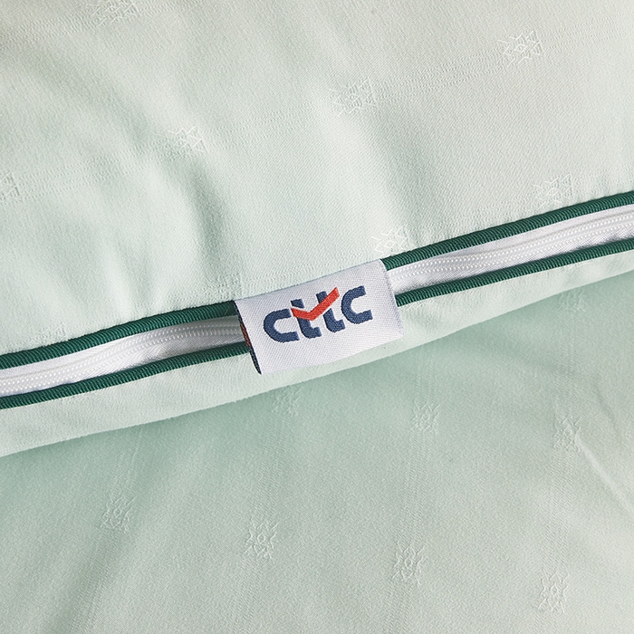 91家纺网 家纺一手货源 找家纺 一诺家居 2025新款子母被提花大豆被拉链二合一子母被双胎四季纤维被芯 棉意子母被 清新绿