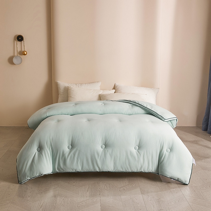 91家纺网 家纺一手货源 找家纺 （总）一诺家居 2025新款立体提花大豆被单边冬被学生宿舍单人被褥