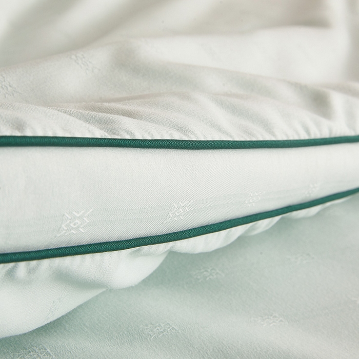 91家纺网 家纺一手货源 找家纺 一诺家居 2025新款立体提花大豆被单边冬被学生宿舍单人被褥 棉意 清新绿