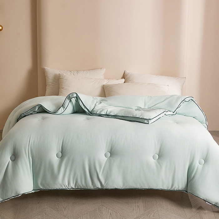 91家纺网 家纺一手货源 找家纺 （总）一诺家居 2025新款立体提花大豆被单边冬被学生宿舍单人被褥