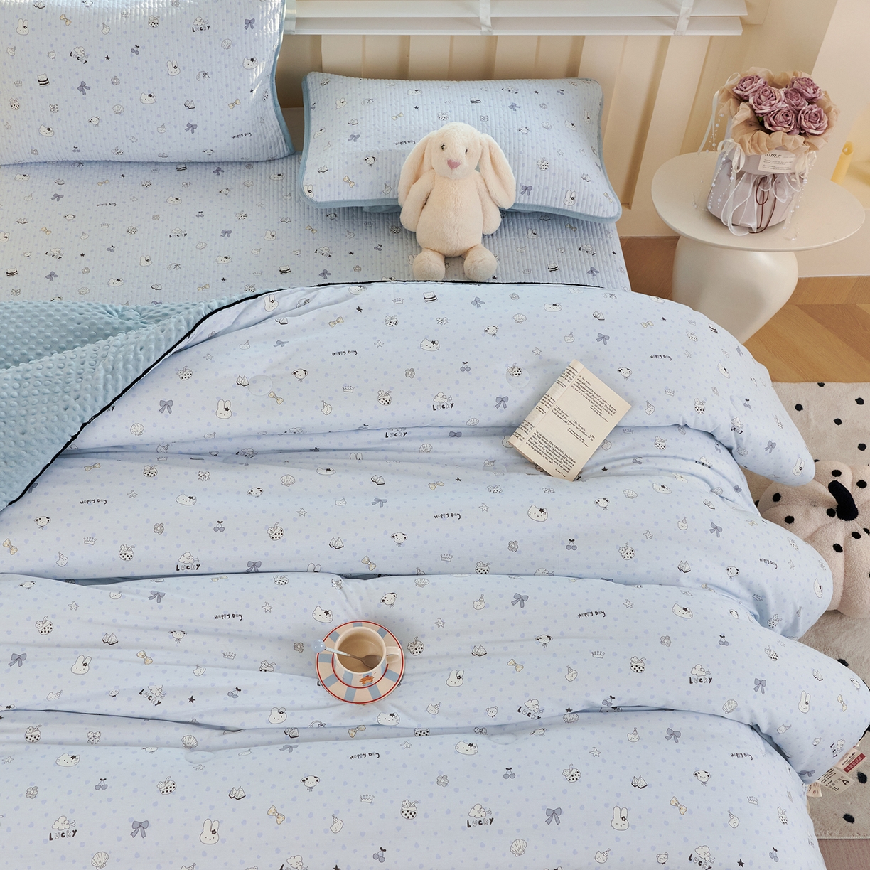 91家纺网 家纺一手货源 找家纺 （总）缔锦家纺 2025新款软糯全棉豆豆被被子被芯