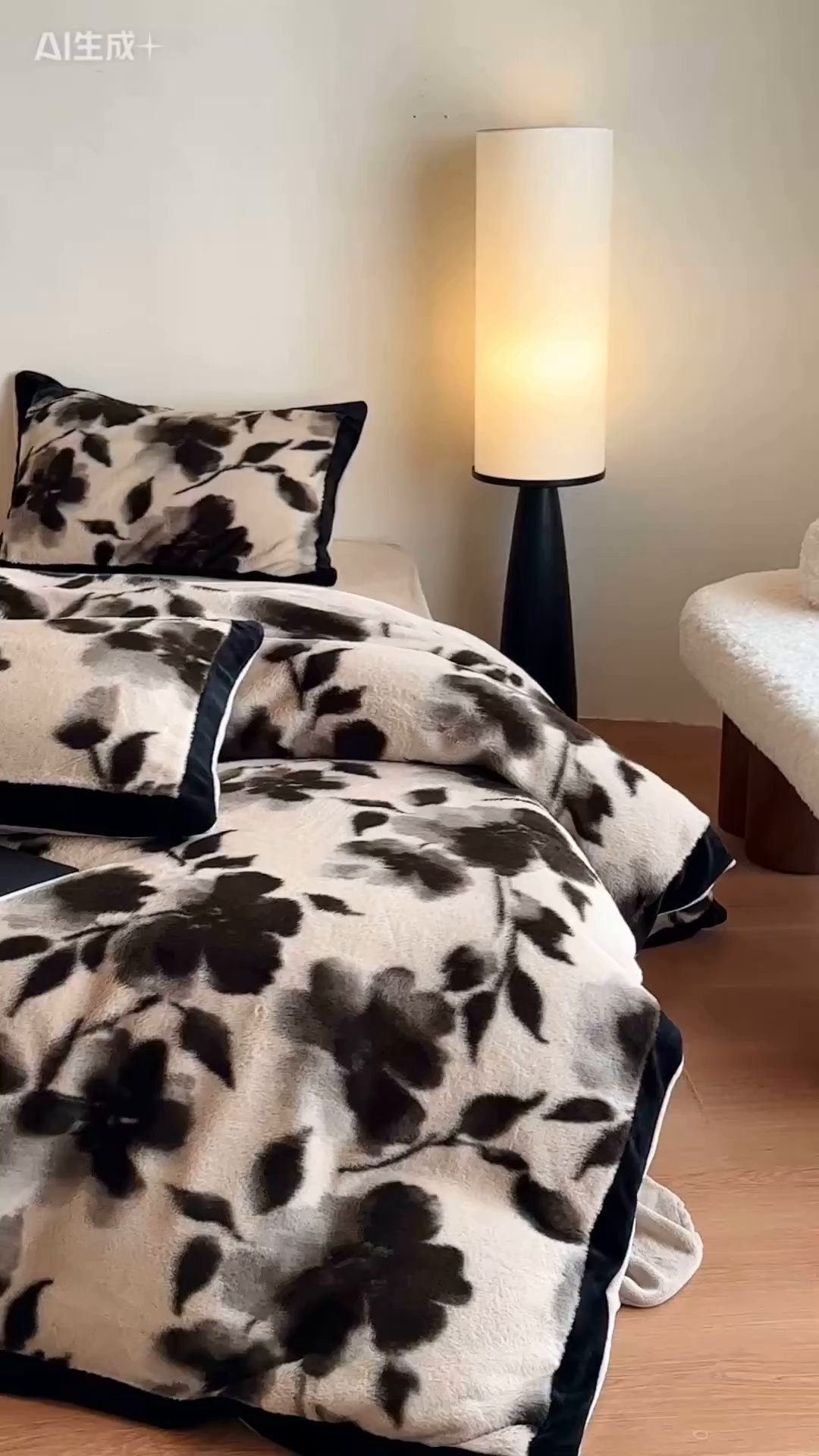 91家纺网 家纺一手货源 找家纺 爱丽丝 2025新款全消光超柔牛奶绒四件套系列3 墨岚