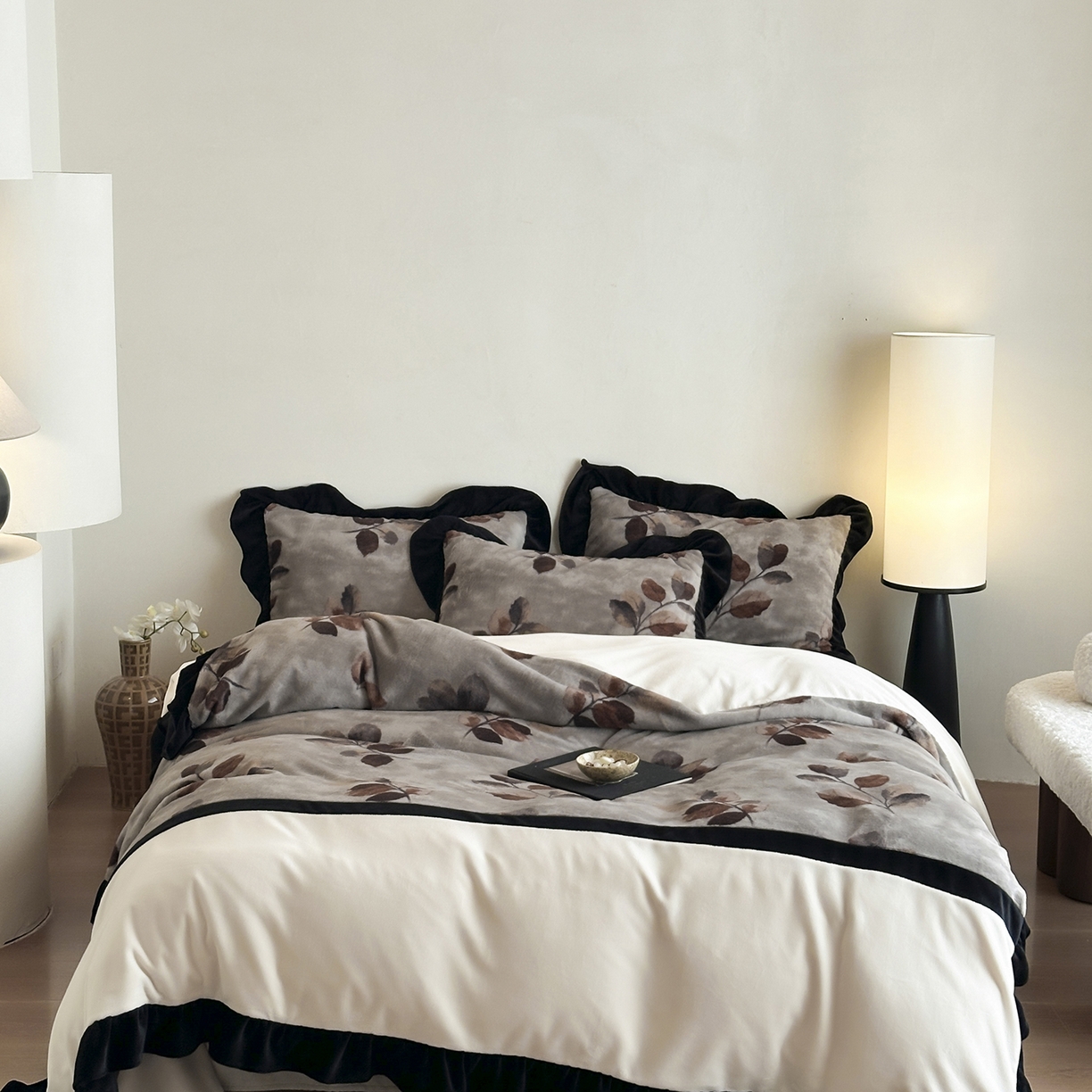 91家纺网 家纺一手货源 找家纺 （总）爱丽丝 2025新款全消光超柔牛奶绒四件套系列2