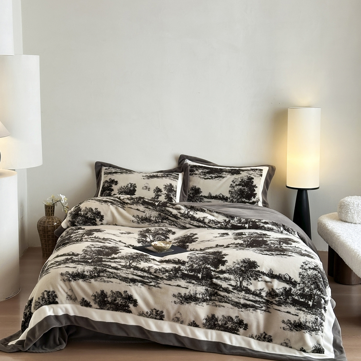 91家纺网 家纺一手货源 找家纺 （总）爱丽丝 2025新款全消光超柔牛奶绒四件套系列1