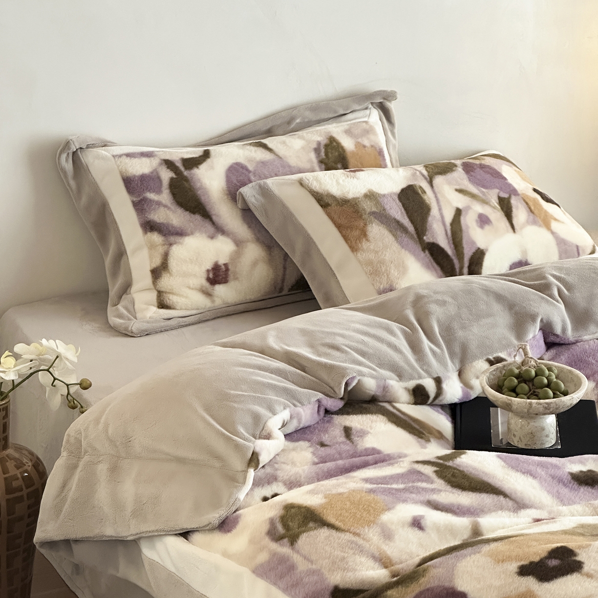 91家纺网 家纺一手货源 找家纺 爱丽丝 2025新款全消光超柔牛奶绒四件套系列1 莫奈花园