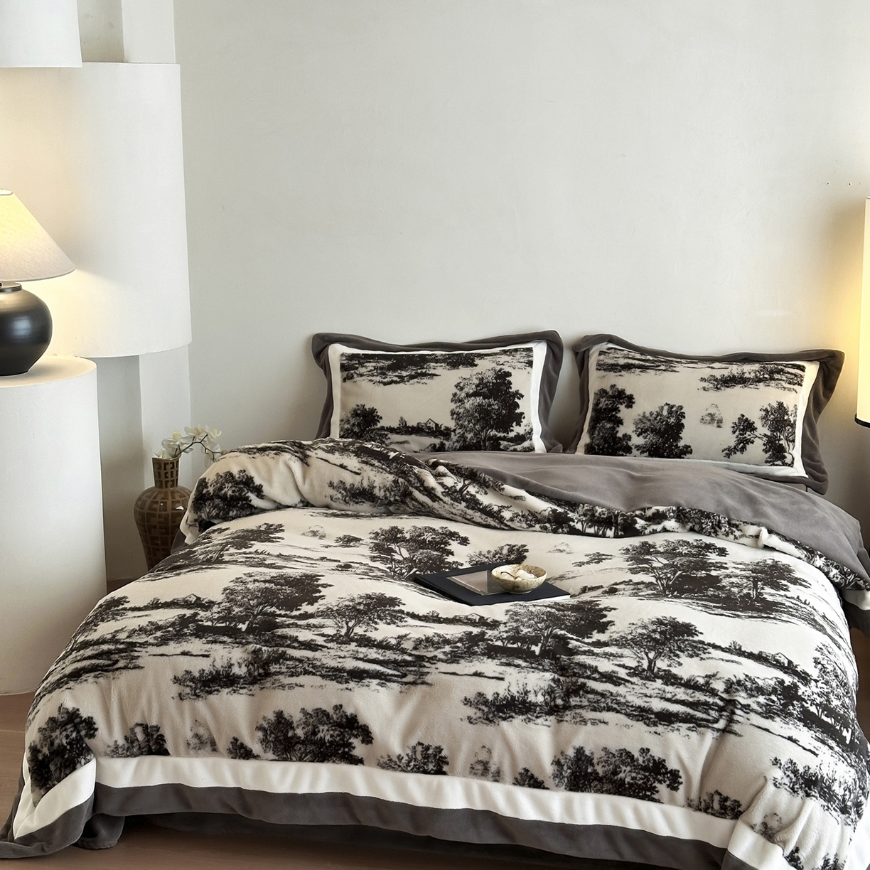 91家纺网 家纺一手货源 找家纺 （总）爱丽丝 2025新款全消光超柔牛奶绒四件套系列1