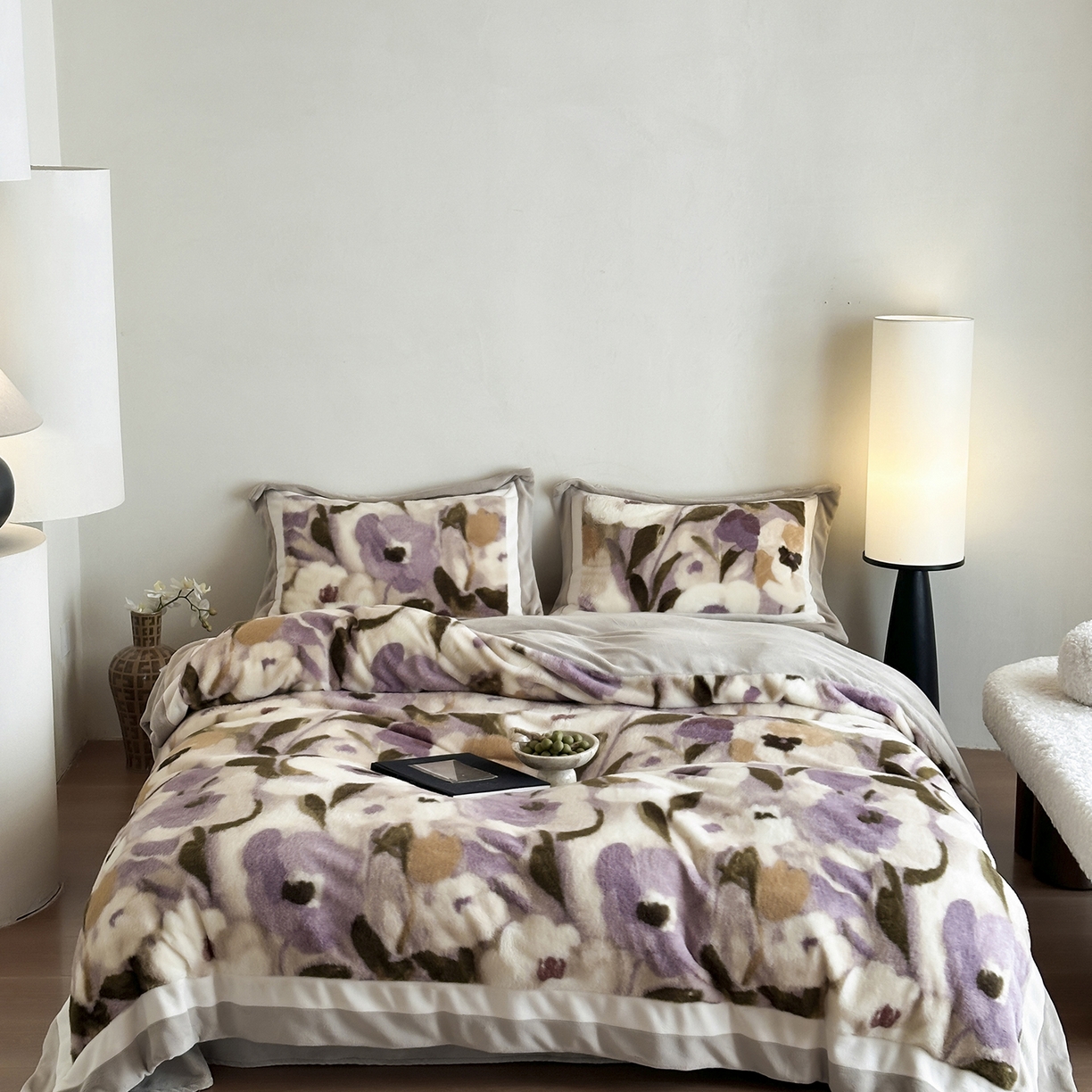 91家纺网 家纺一手货源 找家纺 （总）爱丽丝 2025新款全消光超柔牛奶绒四件套系列1