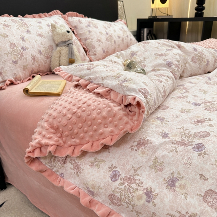 91家纺网 家纺一手货源 找家纺 （总）仟网汇 2025新款保暖舒适棉加绒四件套