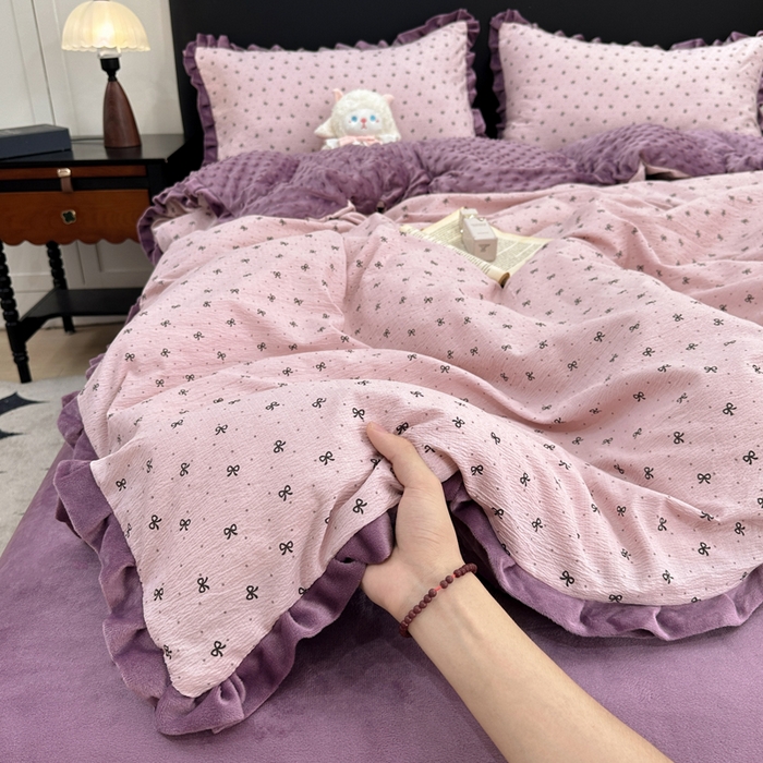 91家纺网 家纺一手货源 找家纺 （总）仟网汇 2025新款保暖舒适棉加绒四件套