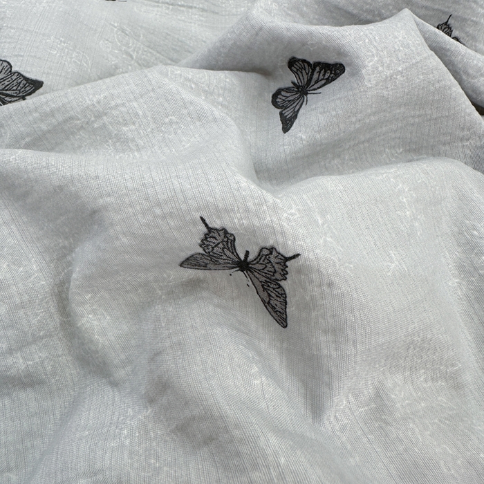 91家纺网 家纺一手货源 找家纺 仟网汇 2025新款保暖舒适棉加绒四件套 蝶影 - 灰