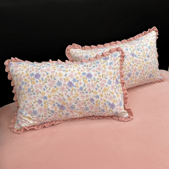 91家纺网 家纺一手货源 找家纺 仟网汇 2025新款保暖舒适棉加绒四件套 花漾