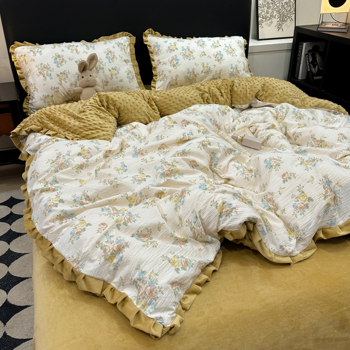 91家纺网 家纺一手货源 找家纺 仟网汇 2025新款保暖舒适棉加绒四件套 兰溪