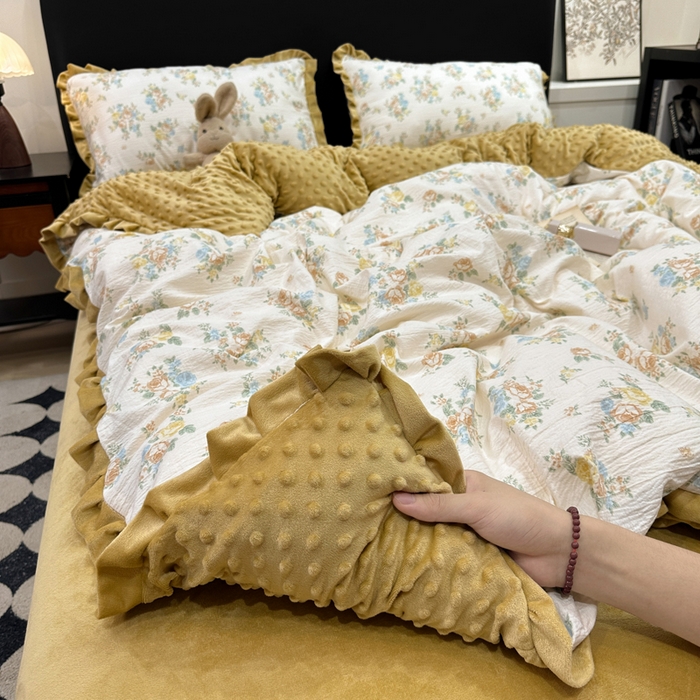 91家纺网 家纺一手货源 找家纺 仟网汇 2025新款保暖舒适棉加绒四件套 兰溪