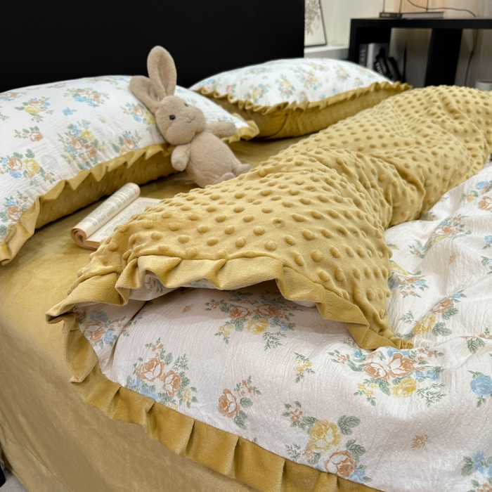 91家纺网 家纺一手货源 找家纺 仟网汇 2025新款保暖舒适棉加绒四件套 兰溪