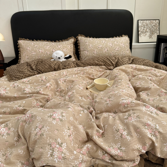 91家纺网 家纺一手货源 找家纺 仟网汇 2025新款保暖舒适棉加绒四件套 南城旧事