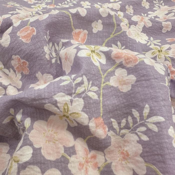 91家纺网 家纺一手货源 找家纺 仟网汇 2025新款保暖舒适棉加绒四件套 紫蔓花开