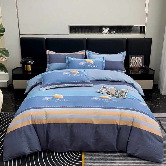 木易家居 2026新款加厚磨毛系列单被套 被套单件 若雨千叶