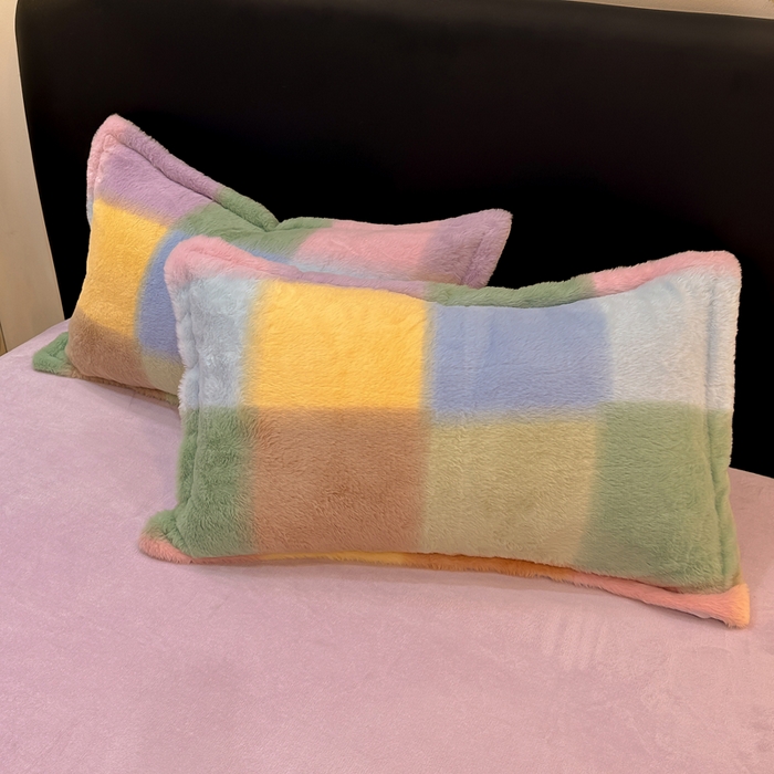 91家纺网 家纺一手货源 找家纺 仟网汇 2025新款兔毛绒印花四件套 马格丽