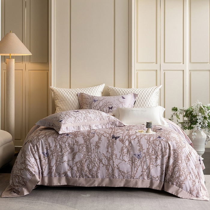 91家纺网 家纺一手货源 找家纺 （总）黑白森林 2025新款高支天丝棉磨毛数码印花四件套