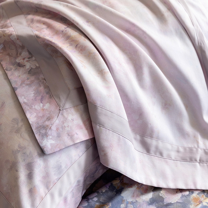 91家纺网 家纺一手货源 找家纺 黑白森林 2025新款高支天丝棉磨毛数码印花四件套 浪漫满屋-紫