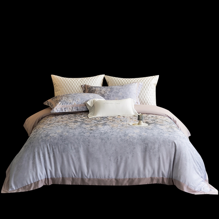 91家纺网 家纺一手货源 找家纺 （总）黑白森林 2025新款高支天丝棉磨毛数码印花四件套