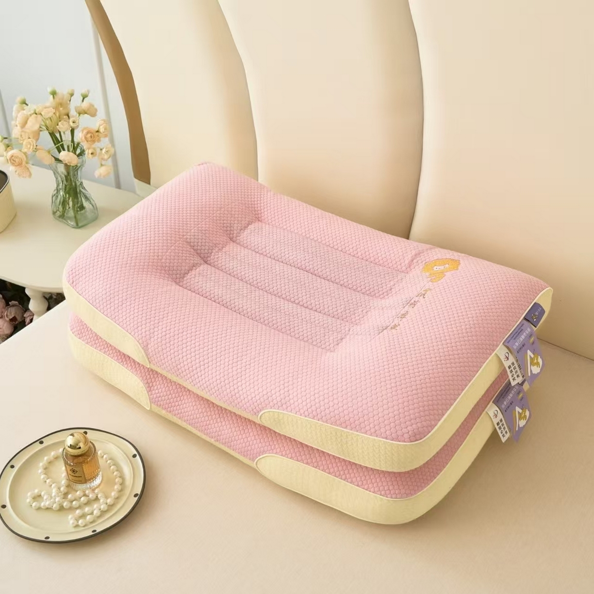 91家纺网 家纺一手货源 找家纺 （总）剑桥枕业 2025新款眠前本草决明子定型枕针织柔软枕芯