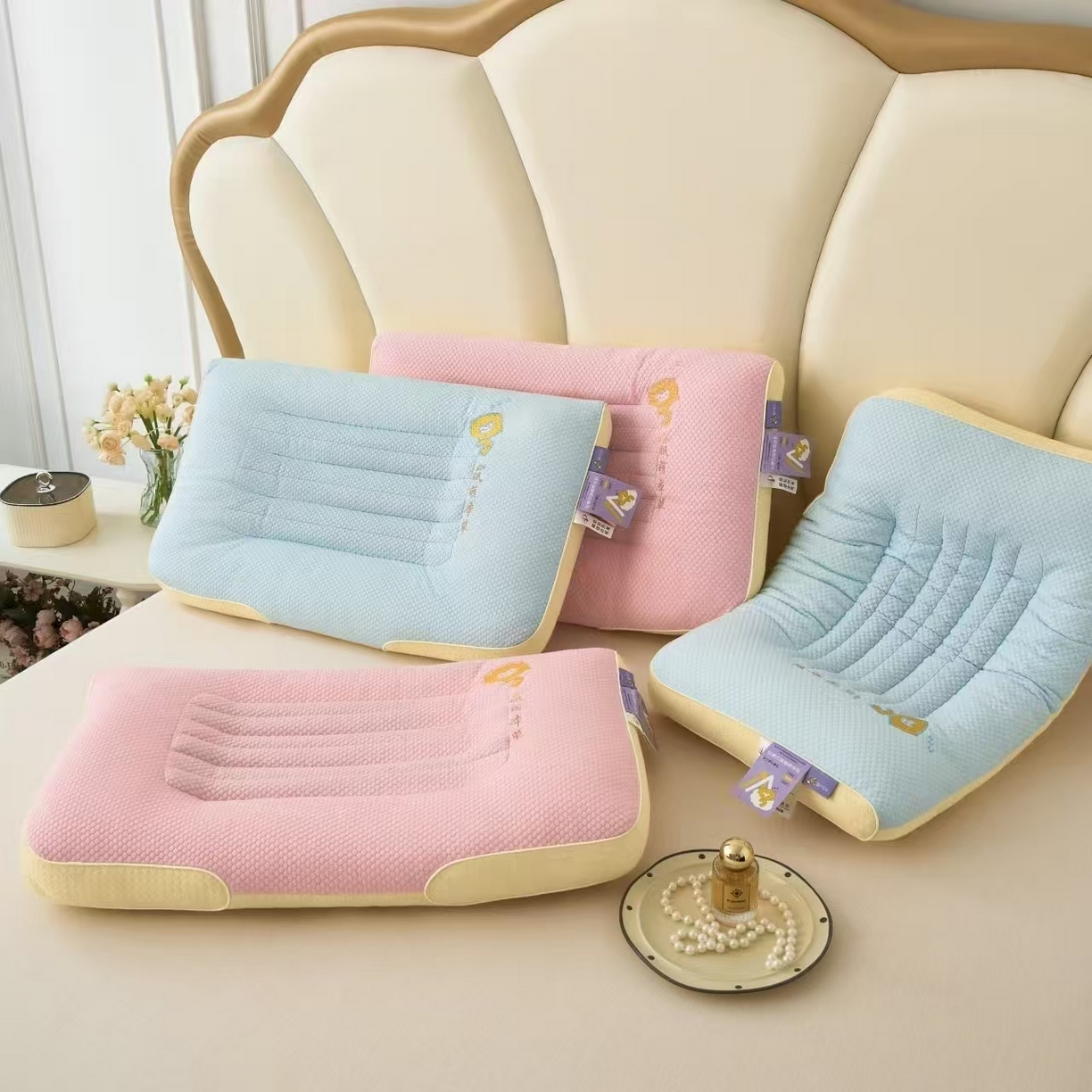 91家纺网 家纺一手货源 找家纺 （总）剑桥枕业 2025新款眠前本草决明子定型枕针织柔软枕芯