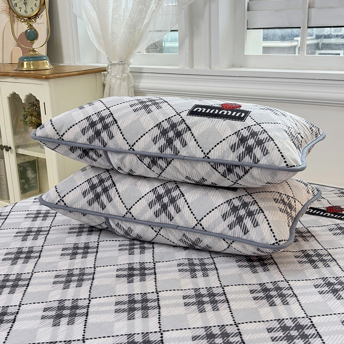 91家纺网 家纺一手货源 找家纺 （总）茗婷家纺 2025新款牛奶绒防水被套床单枕套四件套图供跨境外贸