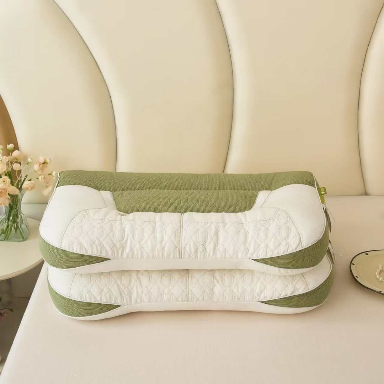 91家纺网 家纺一手货源 找家纺 （总）剑桥枕业 2025新款拼色牵引定型枕柔软枕芯