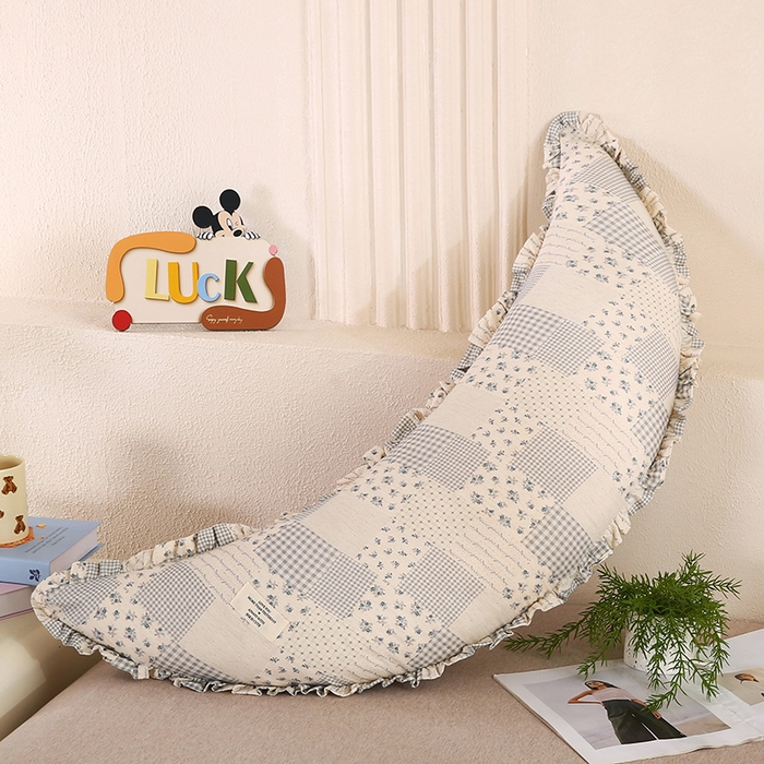 91家纺网 家纺一手货源 找家纺 （总）蔻眠 多功能棉麻月亮长抱枕夹腿抱枕芯月亮枕头