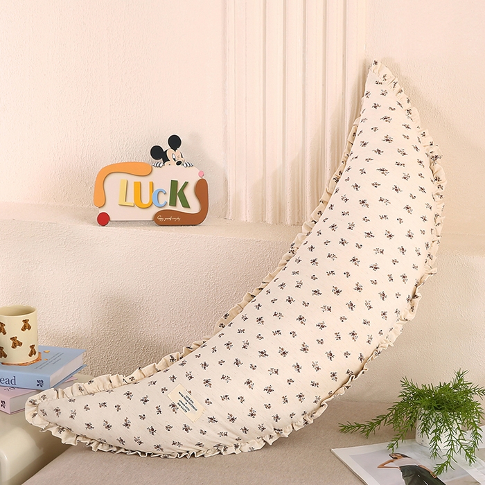 91家纺网 家纺一手货源 找家纺 （总）蔻眠 多功能棉麻月亮长抱枕夹腿抱枕芯月亮枕头