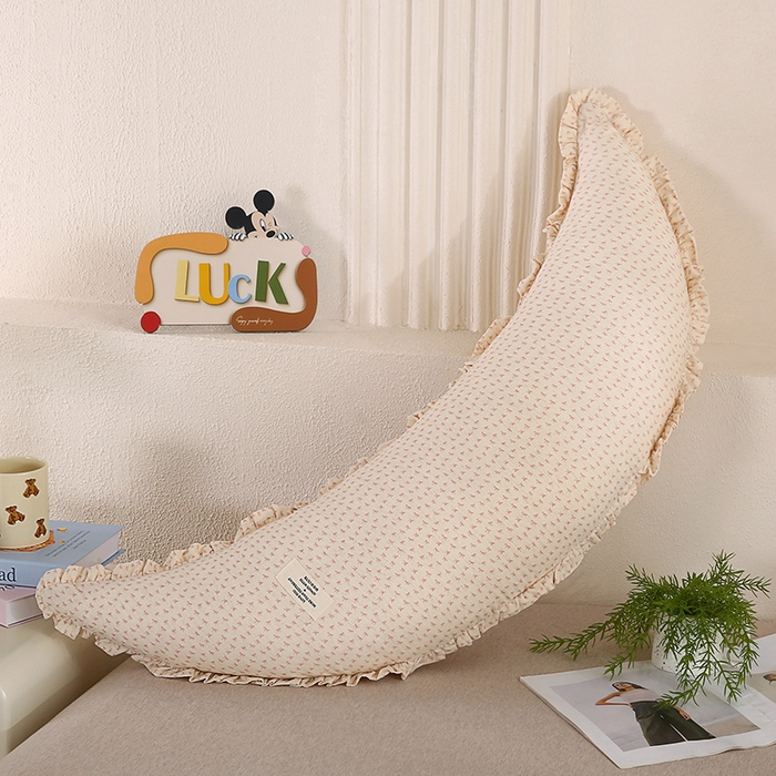 91家纺网 家纺一手货源 找家纺 （总）蔻眠 多功能棉麻月亮长抱枕夹腿抱枕芯月亮枕头