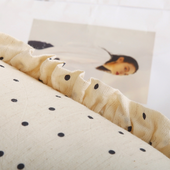 91家纺网 家纺一手货源 找家纺 蔻眠 多功能棉麻月亮长抱枕夹腿抱枕芯月亮枕头 波点