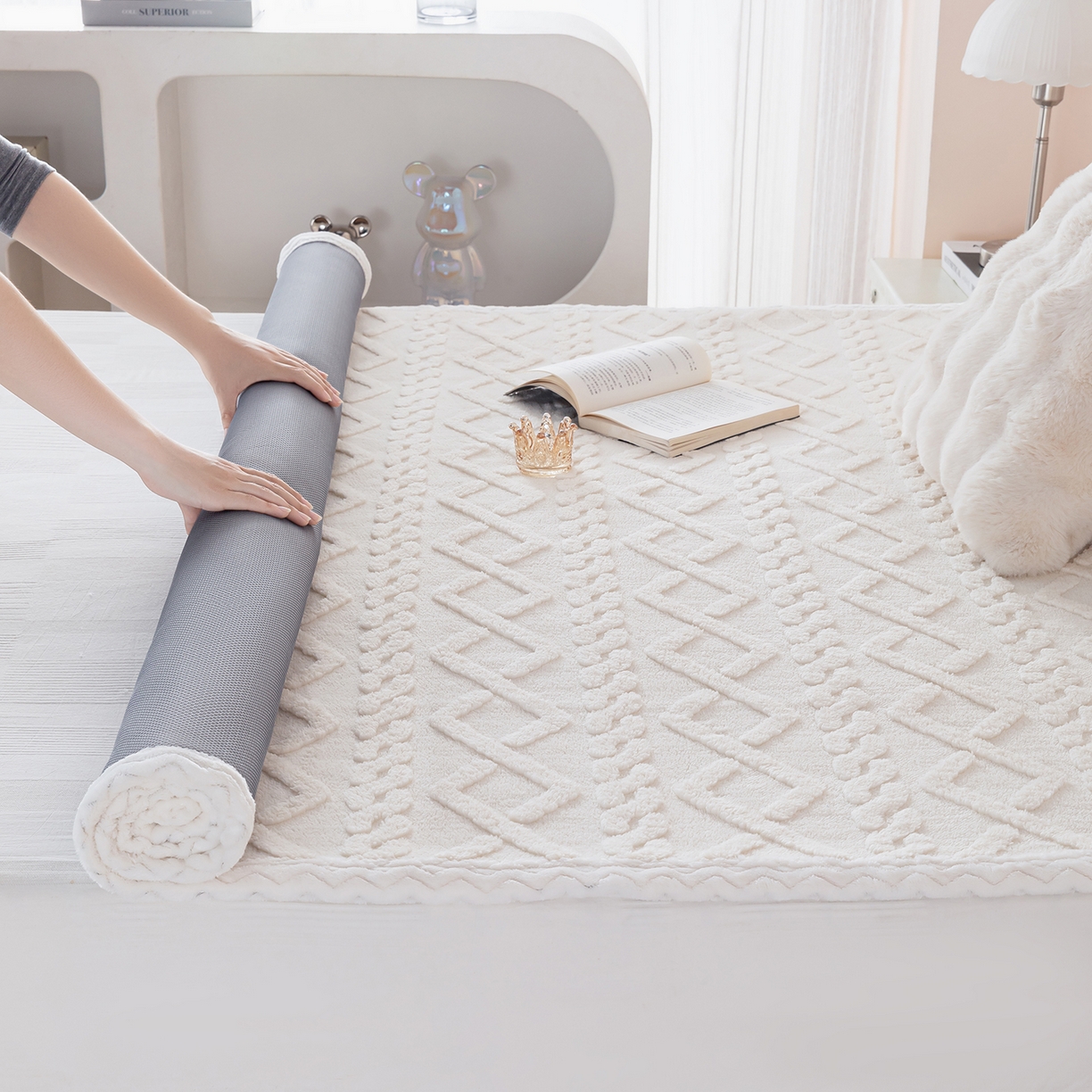 91家纺网 家纺一手货源 找家纺 （总）芙宁娜家纺 2025新款秋冬家用塔芙绒床单加绒加厚保暖床笠床单保护罩