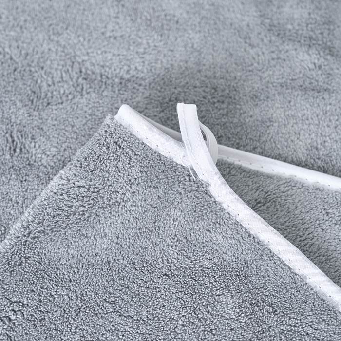 91家纺网 家纺一手货源 找家纺 棠薇家纺 2025新款速干浴巾厚款强吸水超细纤维浴巾毛巾套件 单浴巾-灰 140*70cm