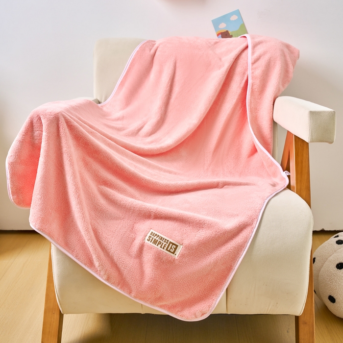 棠薇家纺 2025新款速干浴巾厚款强吸水超细纤维浴巾毛巾套件 单浴巾-粉 140*70cm